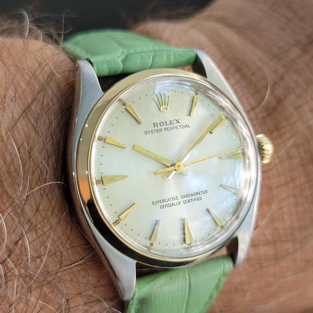 Mens Rolex Oyster Perpetual Ref 1002 14k Gold & SS Automatic 1960s MA213 6