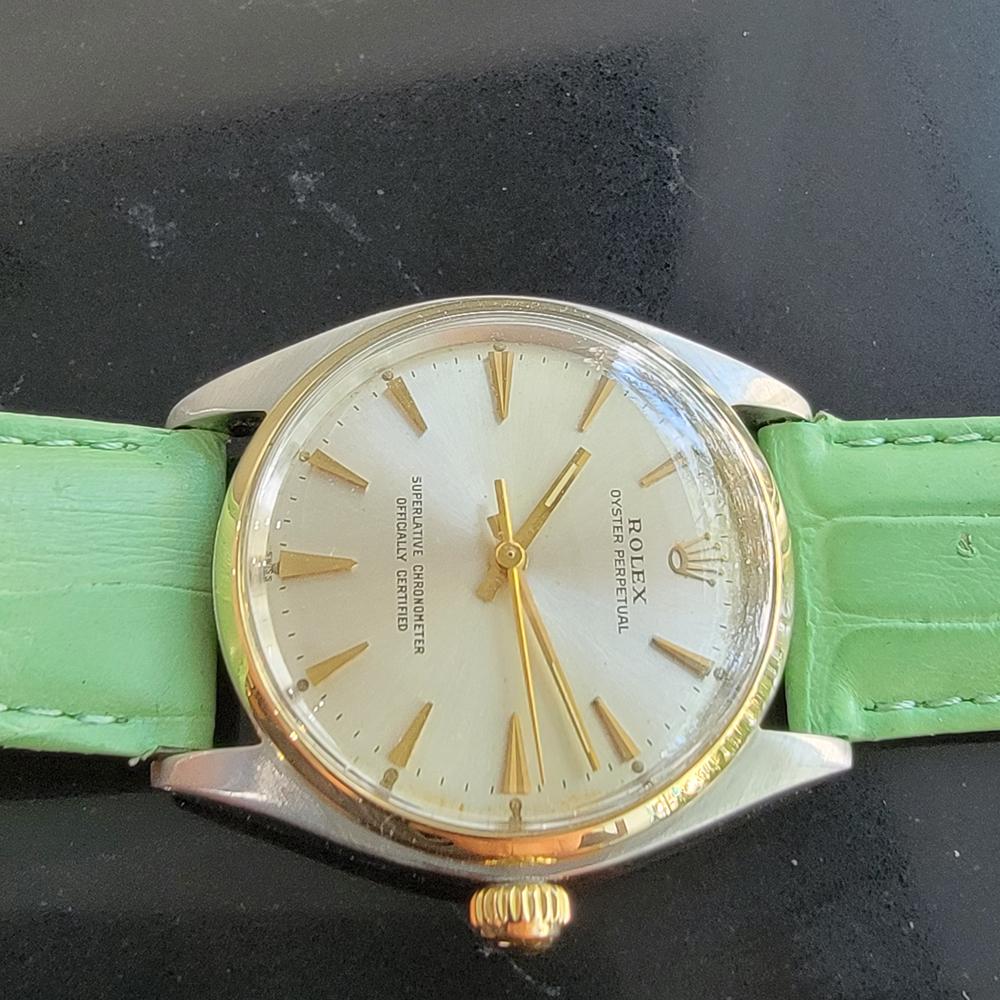 Men's Mens Rolex Oyster Perpetual Ref 1002 14k Gold & SS Automatic 1960s MA213