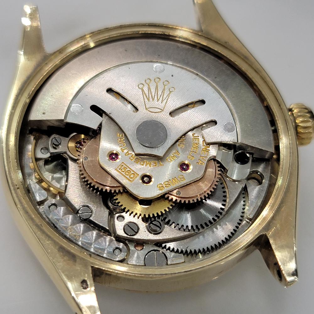 Mens Rolex Oyster Perpetual Ref 1002 34mm 14k Solid Gold Automatic 1960s NA111 For Sale 7