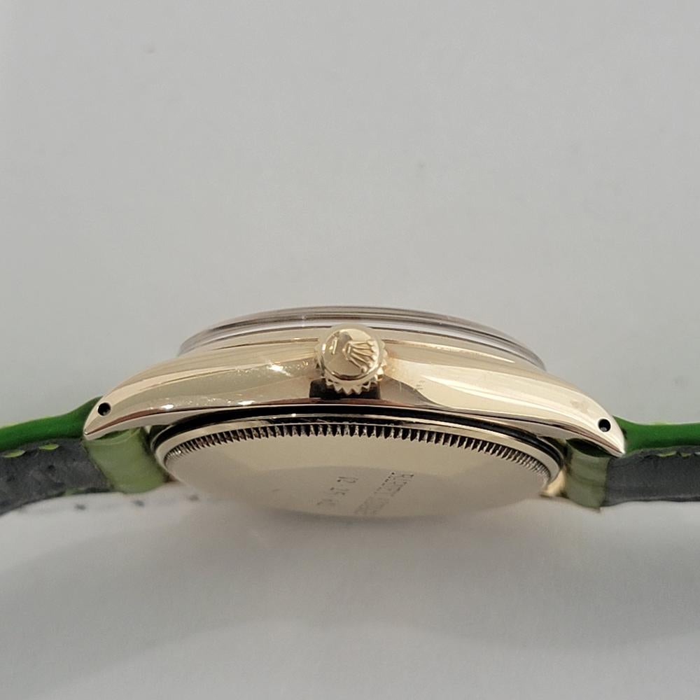 Mens Rolex Oyster Perpetual Ref 1002 34mm 14k Solid Gold Automatic 1960s NA111 For Sale 5