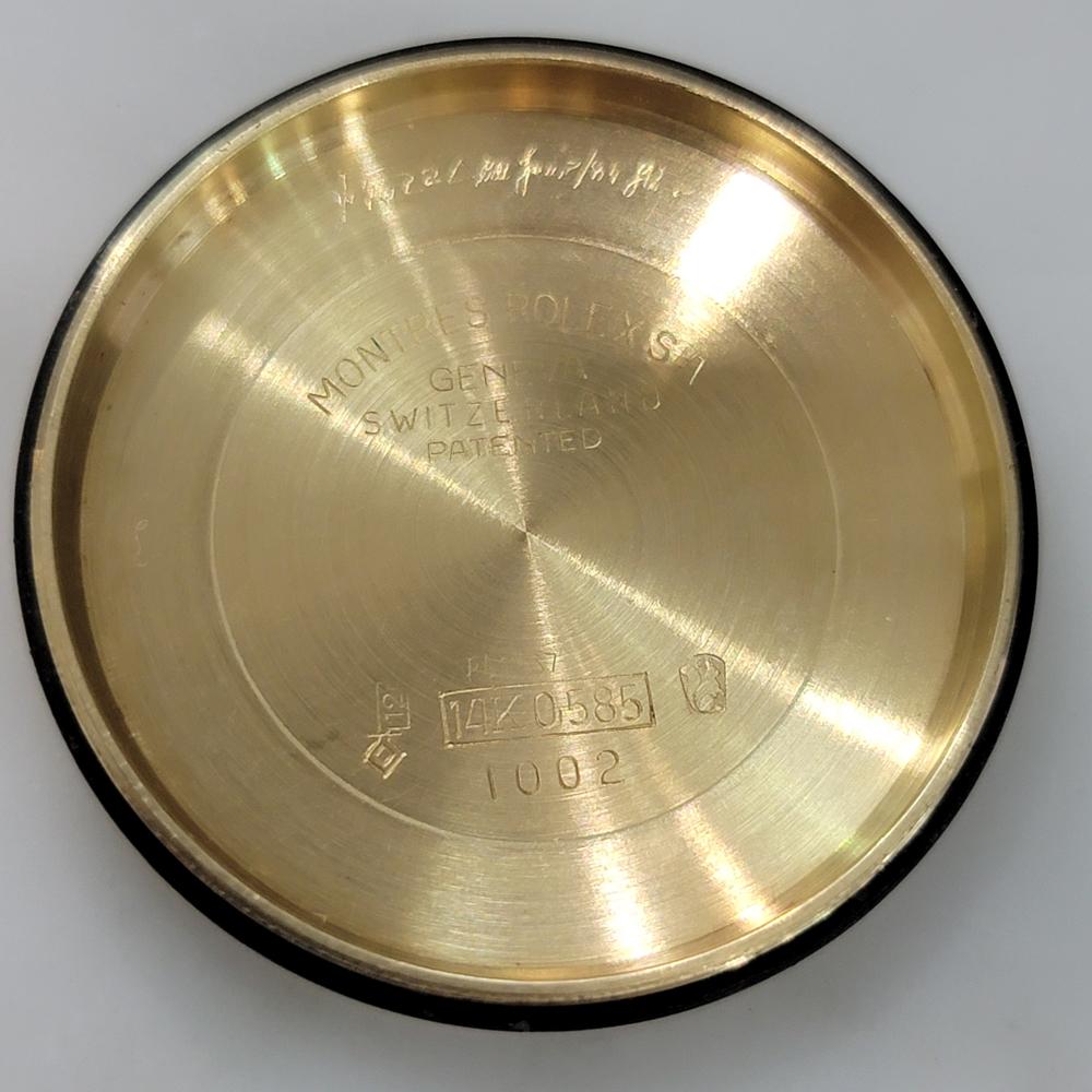 Mens Rolex Oyster Perpetual Ref 1002 34mm 14k Solid Gold Automatic 1960s NA111R For Sale 8