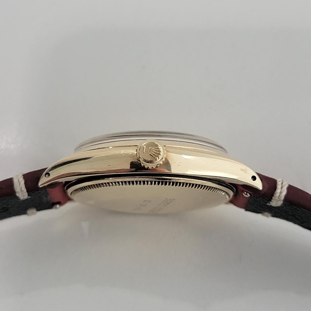 Mens Rolex Oyster Perpetual Ref 1002 34mm 14k Solid Gold Automatic 1960s NA111R For Sale 5