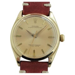 Mens Rolex Oyster Perpetual Ref 1002 34mm 14k Solid Gold Automatic 1960s NA111R