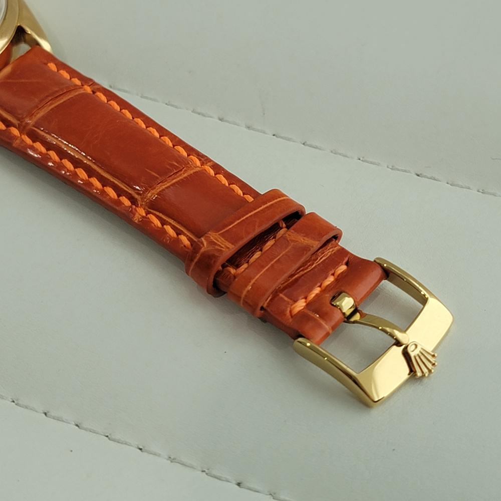 Mens Rolex Oyster Perpetual Ref 1002 34mm 18k Solid Gold Automatic 1960s NA110 4
