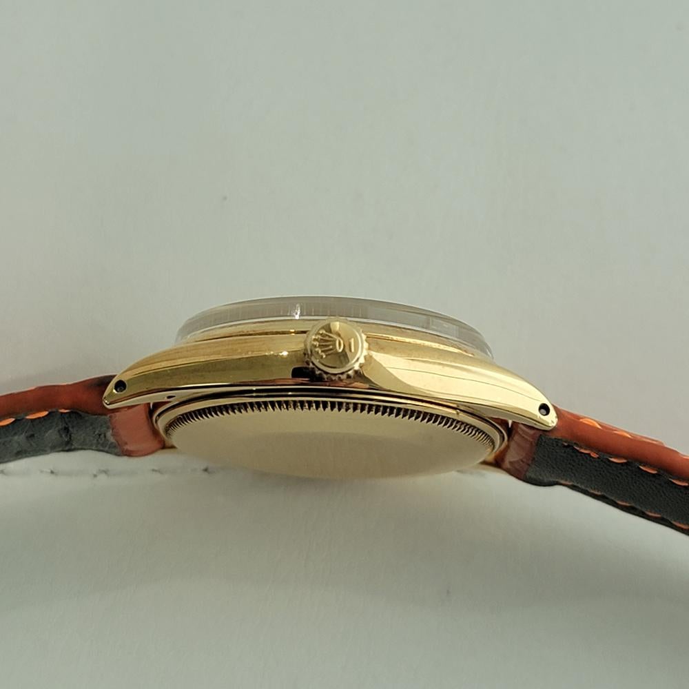 Mens Rolex Oyster Perpetual Ref 1002 34mm 18k Solid Gold Automatic 1960s NA110 5