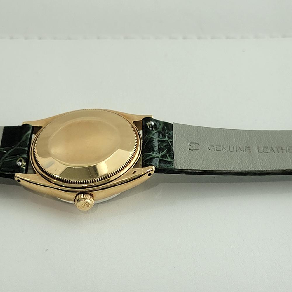 Mens Rolex Oyster Perpetual Ref 1002 34mm 18k Solid Gold Automatic 1960s NA110G 6