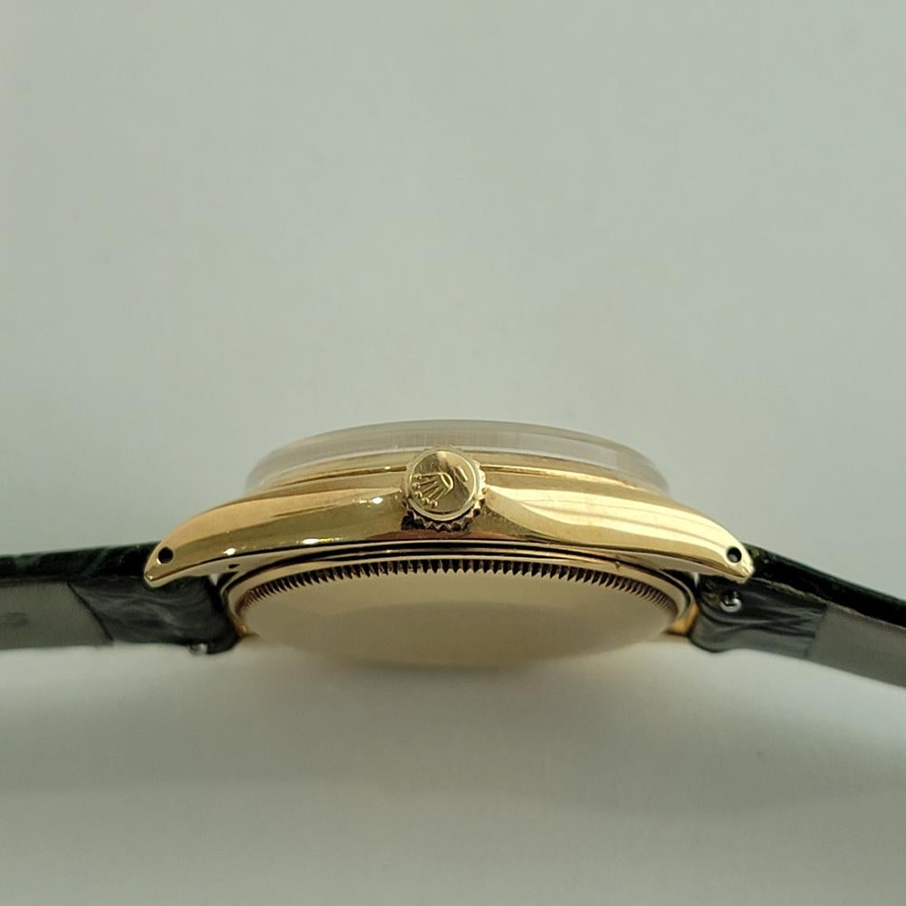 Mens Rolex Oyster Perpetual Ref 1002 34mm 18k Solid Gold Automatic 1960s NA110G 5