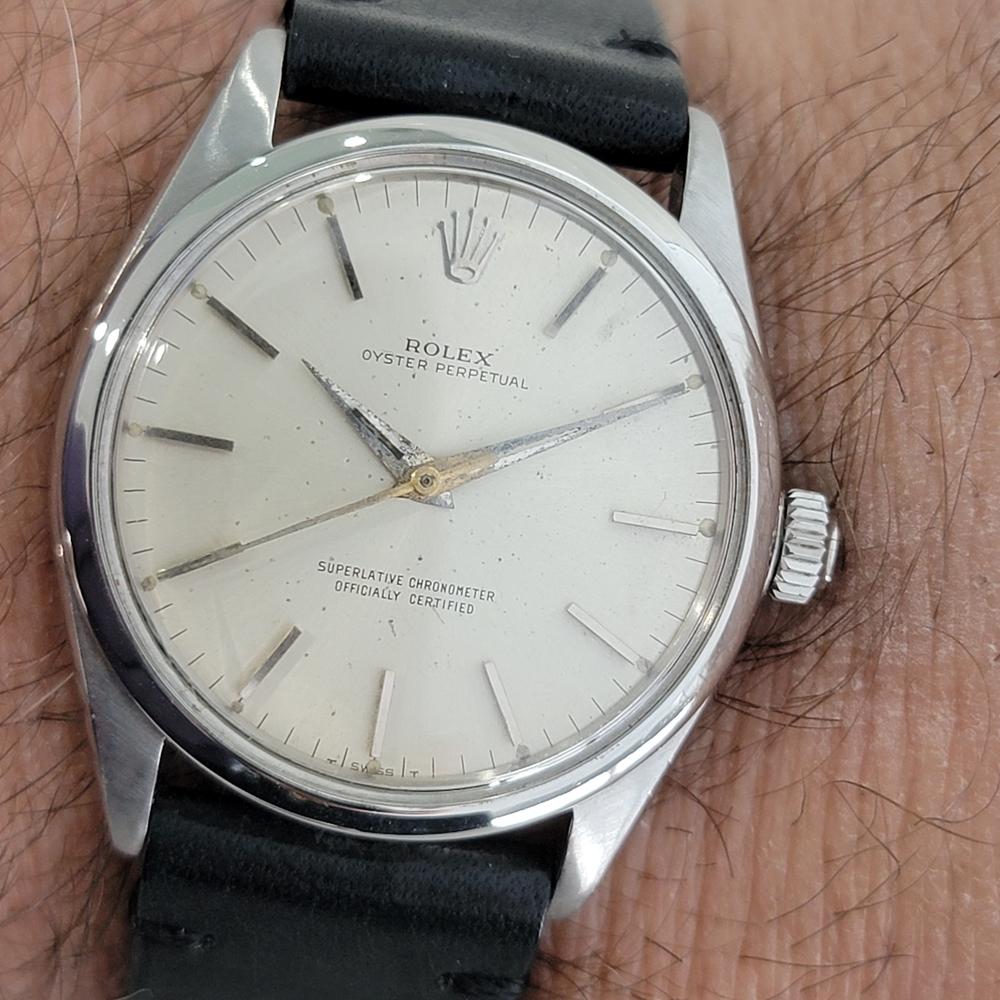 Mens Rolex Oyster Perpetual Ref 1002 Automatic 1960s Swiss Vintage RA143 For Sale 6