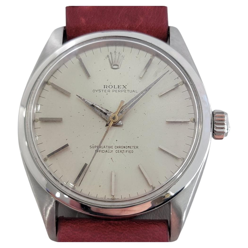 Mens Rolex Oyster Perpetual Ref 1002 Automatic 1960s Vintage Swiss RA143R For Sale