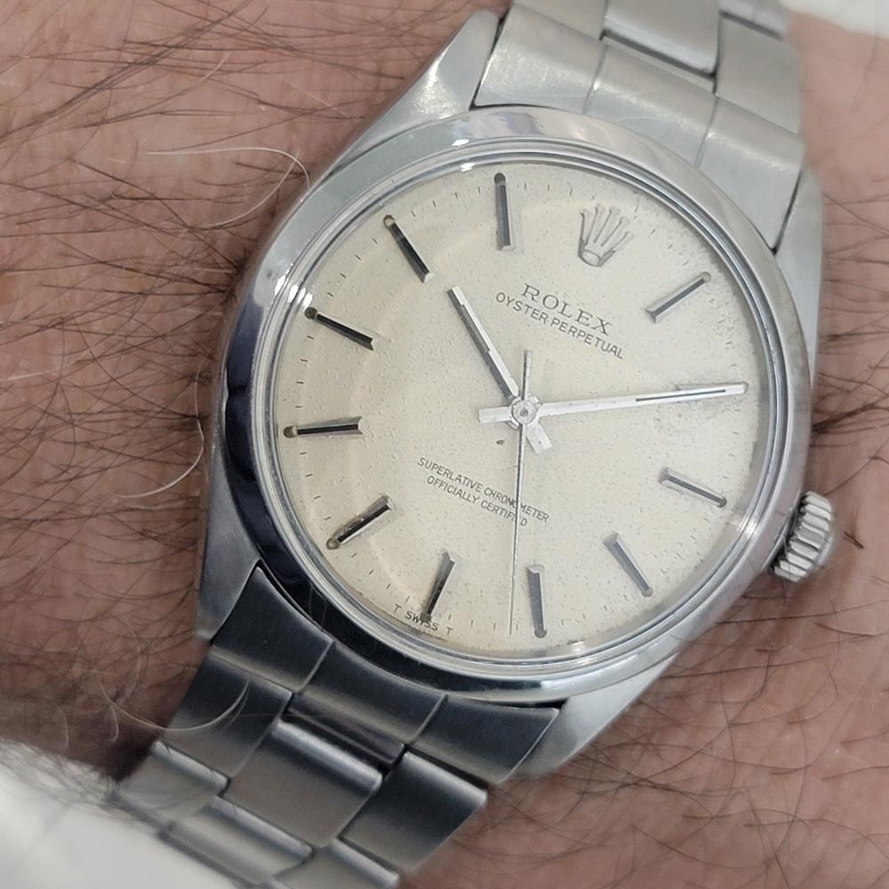 Mens Rolex Oyster Perpetual Ref 1002 34mm Automatic 1960s Vintage Swiss RA461 For Sale 10