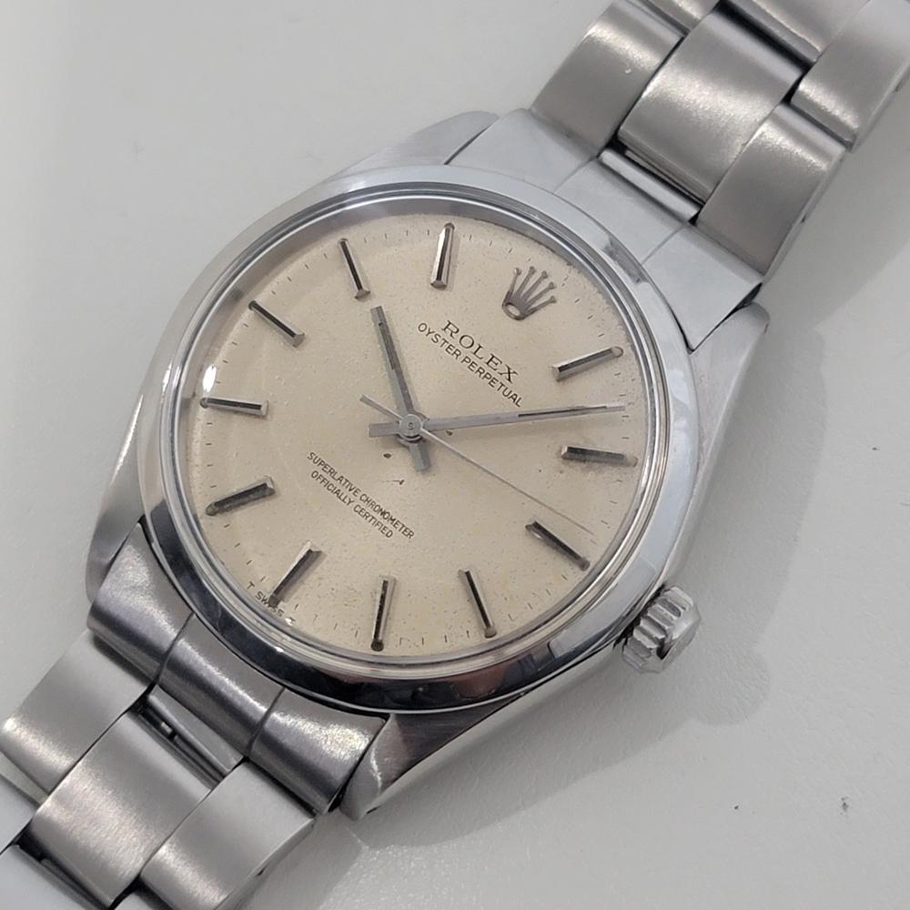 Men's Mens Rolex Oyster Perpetual Ref 1002 34mm Automatic 1960s Vintage Swiss RA461 For Sale