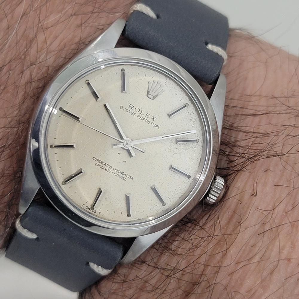 Mens Rolex Oyster Perpetual Ref 1002 34mm Automatic 1960s Vintage Swiss RA461B For Sale 9