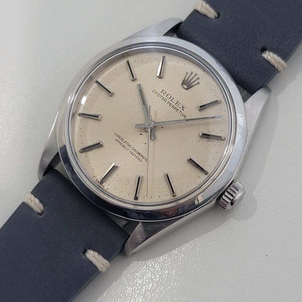 Men's Mens Rolex Oyster Perpetual Ref 1002 34mm Automatic 1960s Vintage Swiss RA461B For Sale