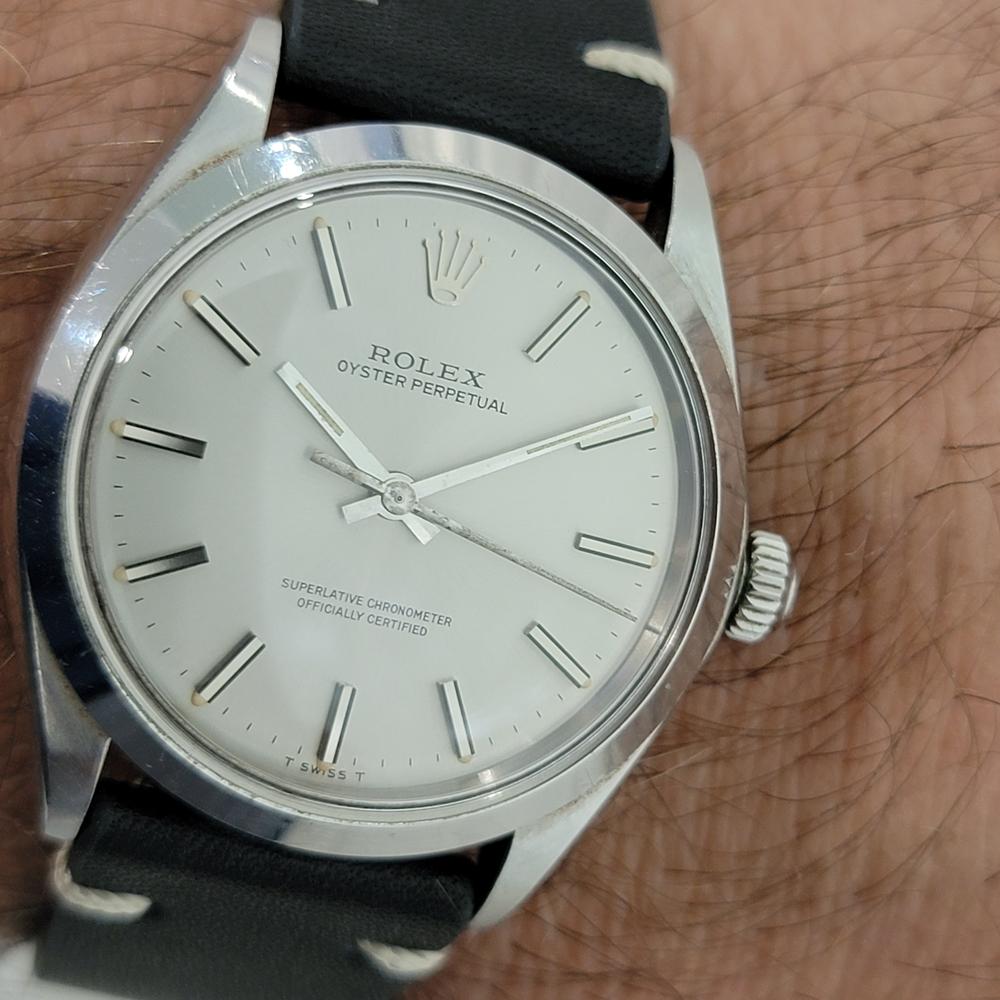 Mens Rolex Oyster Perpetual Ref 1002 34mm Automatic 1970s Swiss Vintage RA379 8