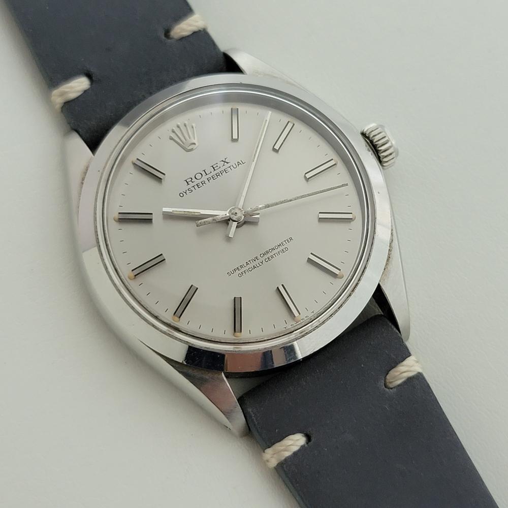 Mens Rolex Oyster Perpetual Ref 1002 Automatic 1970s Vintage RA379G In Excellent Condition For Sale In Beverly Hills, CA