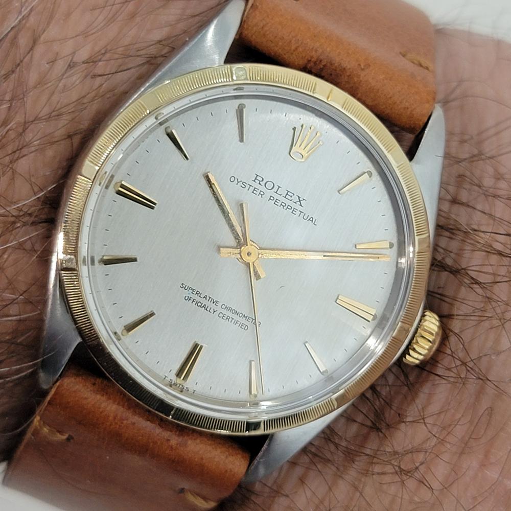Mens Rolex Oyster Perpetual Ref 1003 34mm 14k Gold SS Automatic 1960s NA129 9
