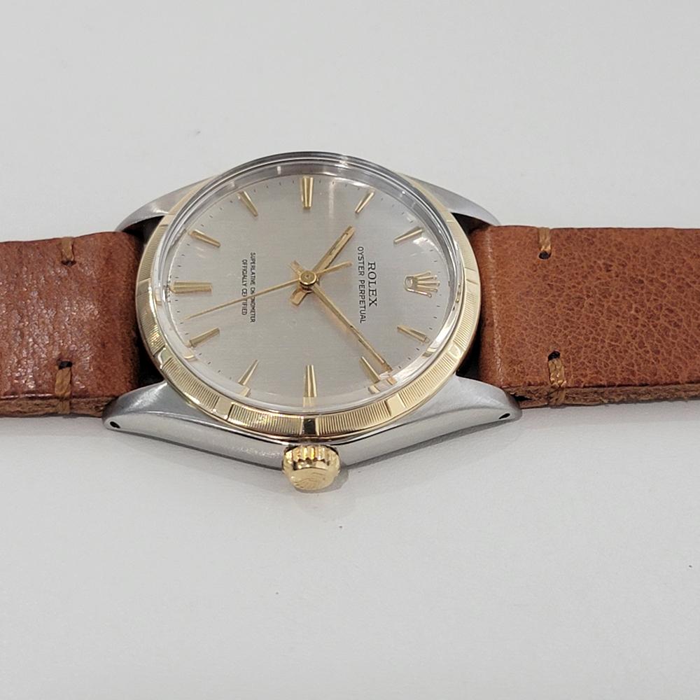 Mens Rolex Oyster Perpetual Ref 1003 34mm 14k Gold SS Automatic 1960s NA129 1