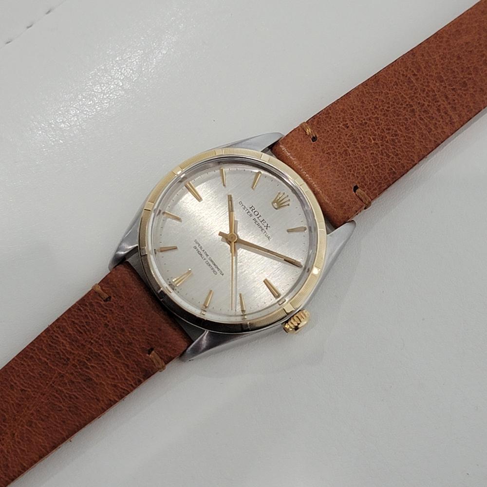 Mens Rolex Oyster Perpetual Ref 1003 34mm 14k Gold SS Automatic 1960s NA129 3