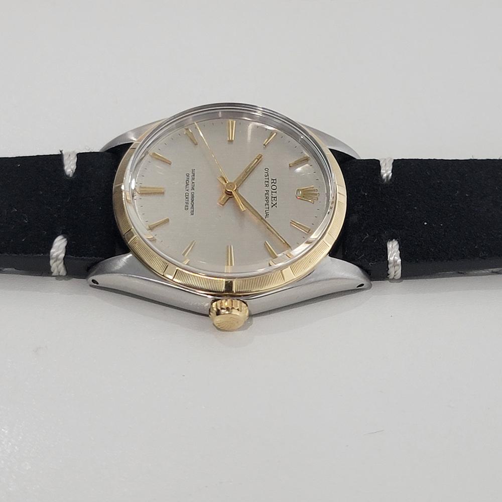 Mens Rolex Oyster Perpetual Ref 1003 34mm 14k Gold SS Automatic 1960s NA129B 1