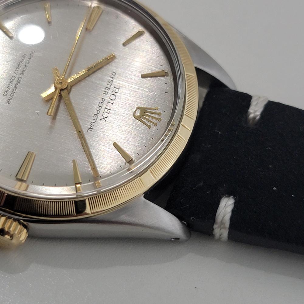 Mens Rolex Oyster Perpetual Ref 1003 34mm 14k Gold SS Automatic 1960s NA129B 2