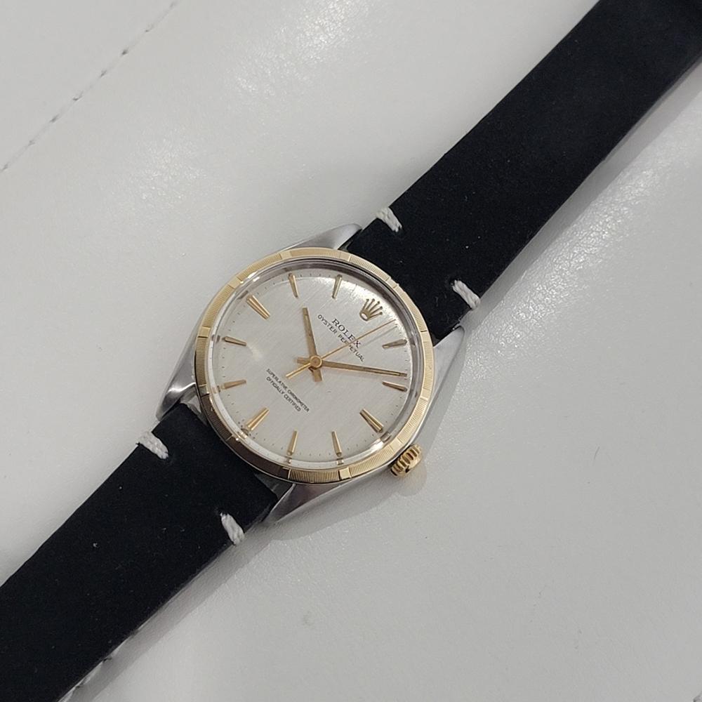 Mens Rolex Oyster Perpetual Ref 1003 34mm 14k Gold SS Automatic 1960s NA129B 3