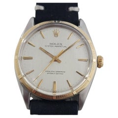 Mens Rolex Oyster Perpetual Ref 1003 34mm 14k Gold SS Automatic 1960s NA129B