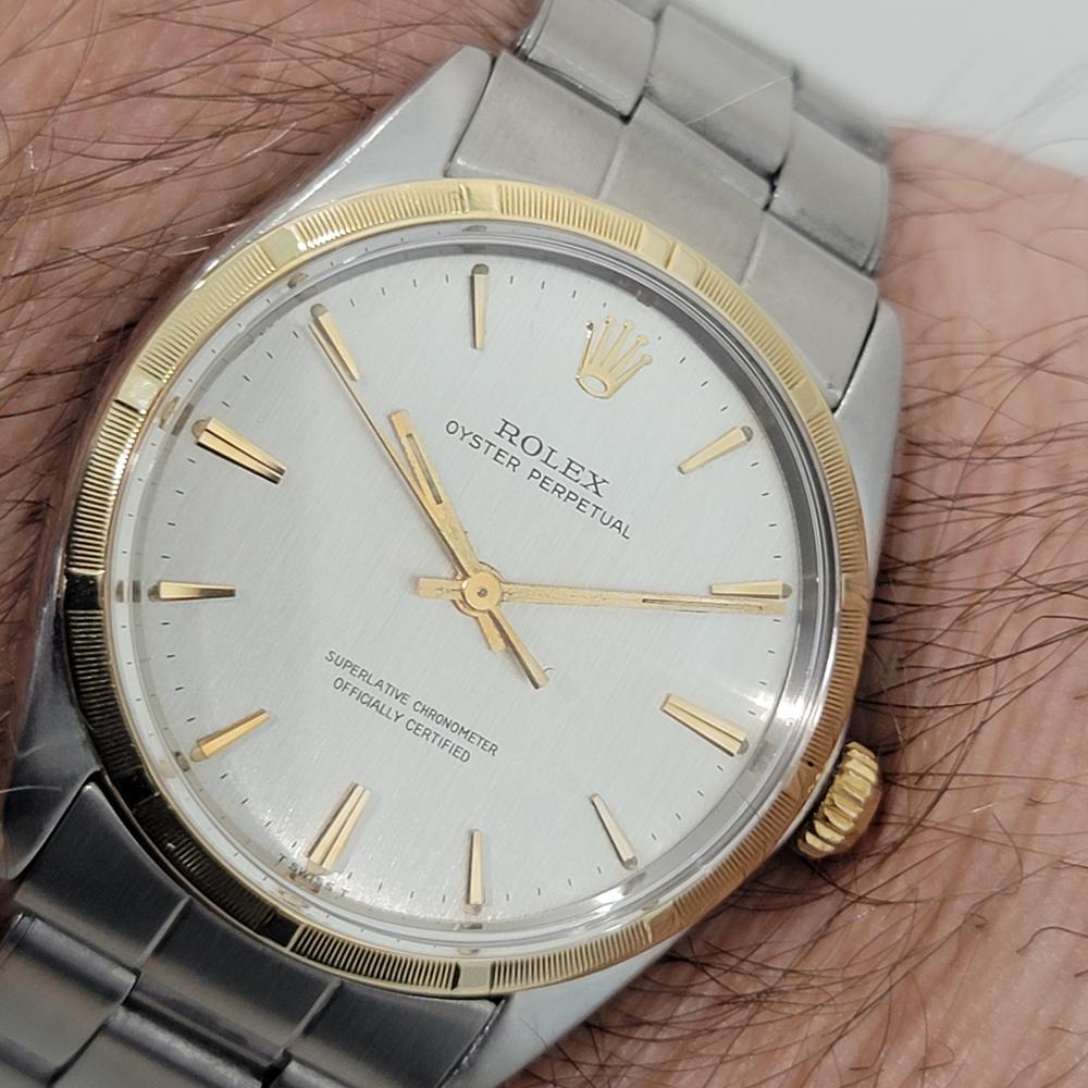 Mens Rolex Oyster Perpetual Ref 1003 34mm 14k Gold SS Automatic 1960s NA129S 10