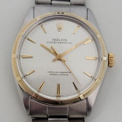 Mens Rolex Oyster Perpetual Ref 1003 34mm 14k Gold SS Automatic 1960s NA129S