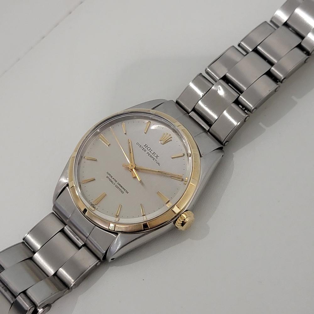 Mens Rolex Oyster Perpetual Ref 1003 34mm 14k Gold SS Automatic 1960s NA129S 3