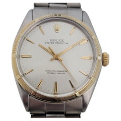 Vintage Mens Rolex Oyster Perpetual Ref 1003 34mm 14k Gold SS Automatic 1960s NA129S