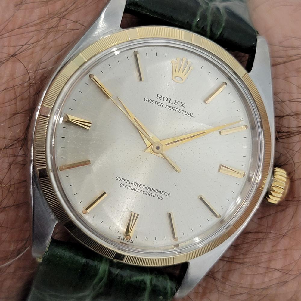 Rolex Oyster Perpetual Uomo Ref 1003 34mm Oro 14k SS Automatico 1960 RA435 10