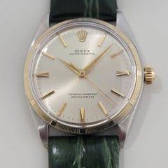 Mens Rolex Oyster Perpetual Ref 1003 34mm 14k Gold SS Automatic 1960s RA435