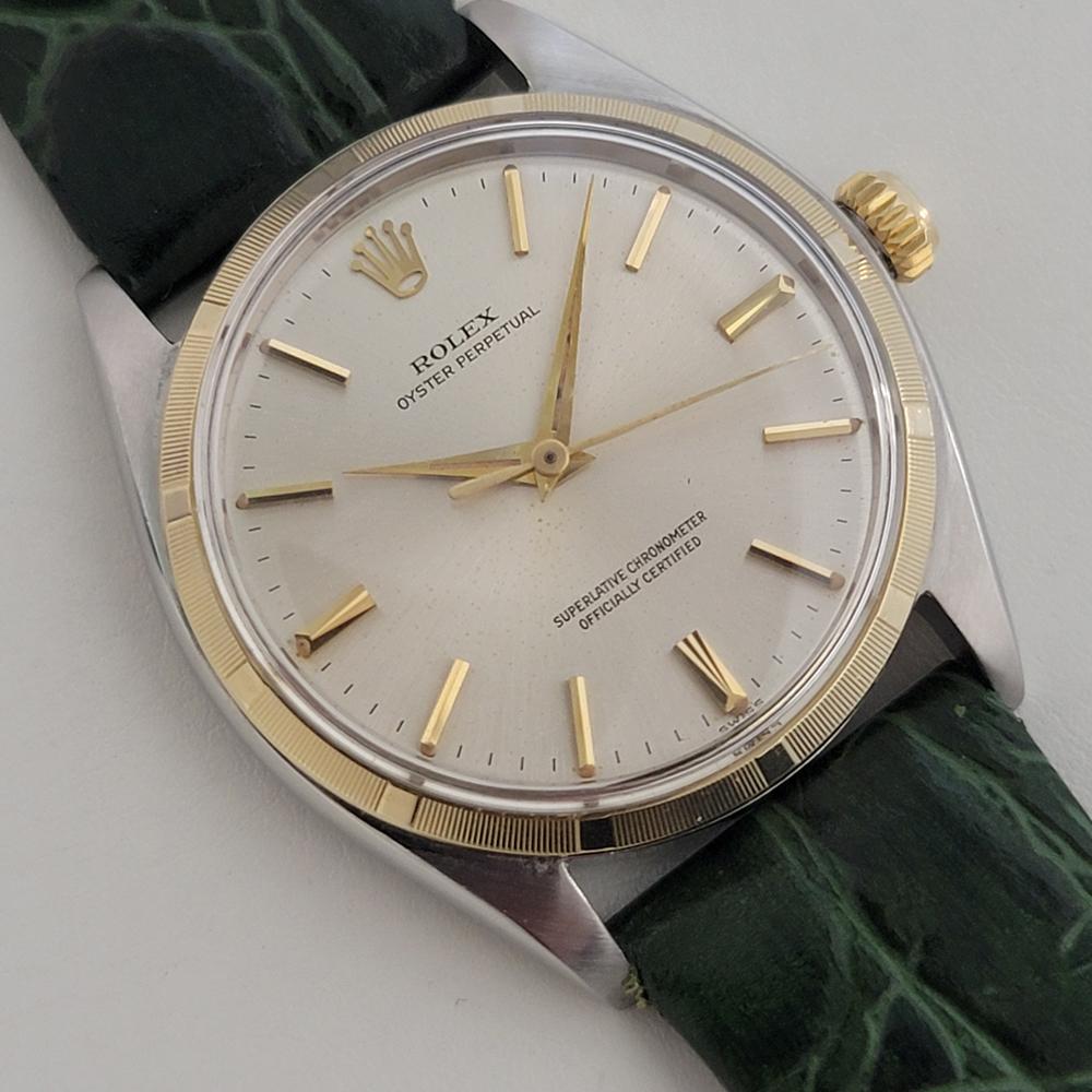Rolex Oyster Perpetual Uomo Ref 1003 34mm Oro 14k SS Automatico 1960 RA435 In condizioni ottime a Beverly Hills, CA