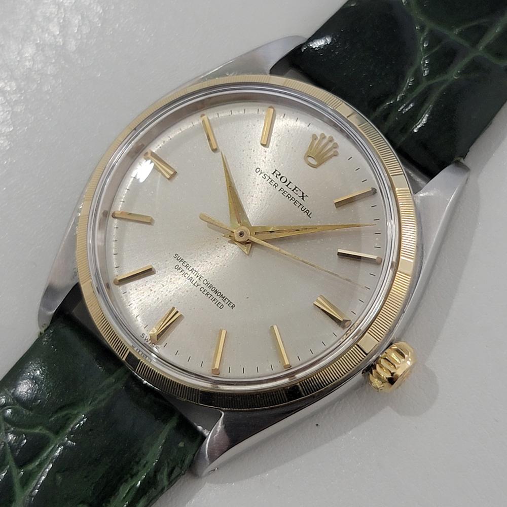 Rolex Oyster Perpetual Uomo Ref 1003 34mm Oro 14k SS Automatico 1960 RA435 1