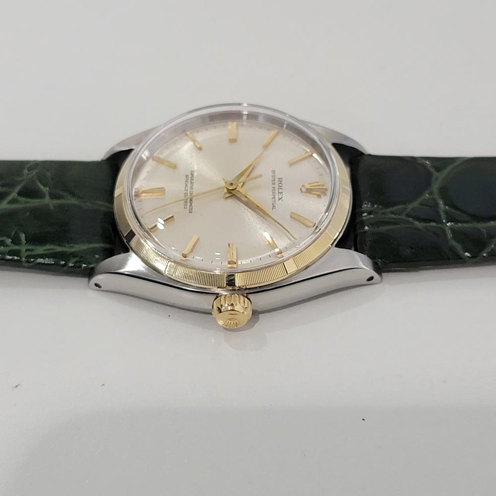 Rolex Oyster Perpetual Uomo Ref 1003 34mm Oro 14k SS Automatico 1960 RA435 2