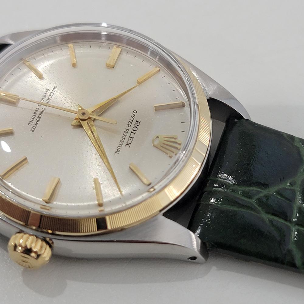 Rolex Oyster Perpetual Uomo Ref 1003 34mm Oro 14k SS Automatico 1960 RA435 3