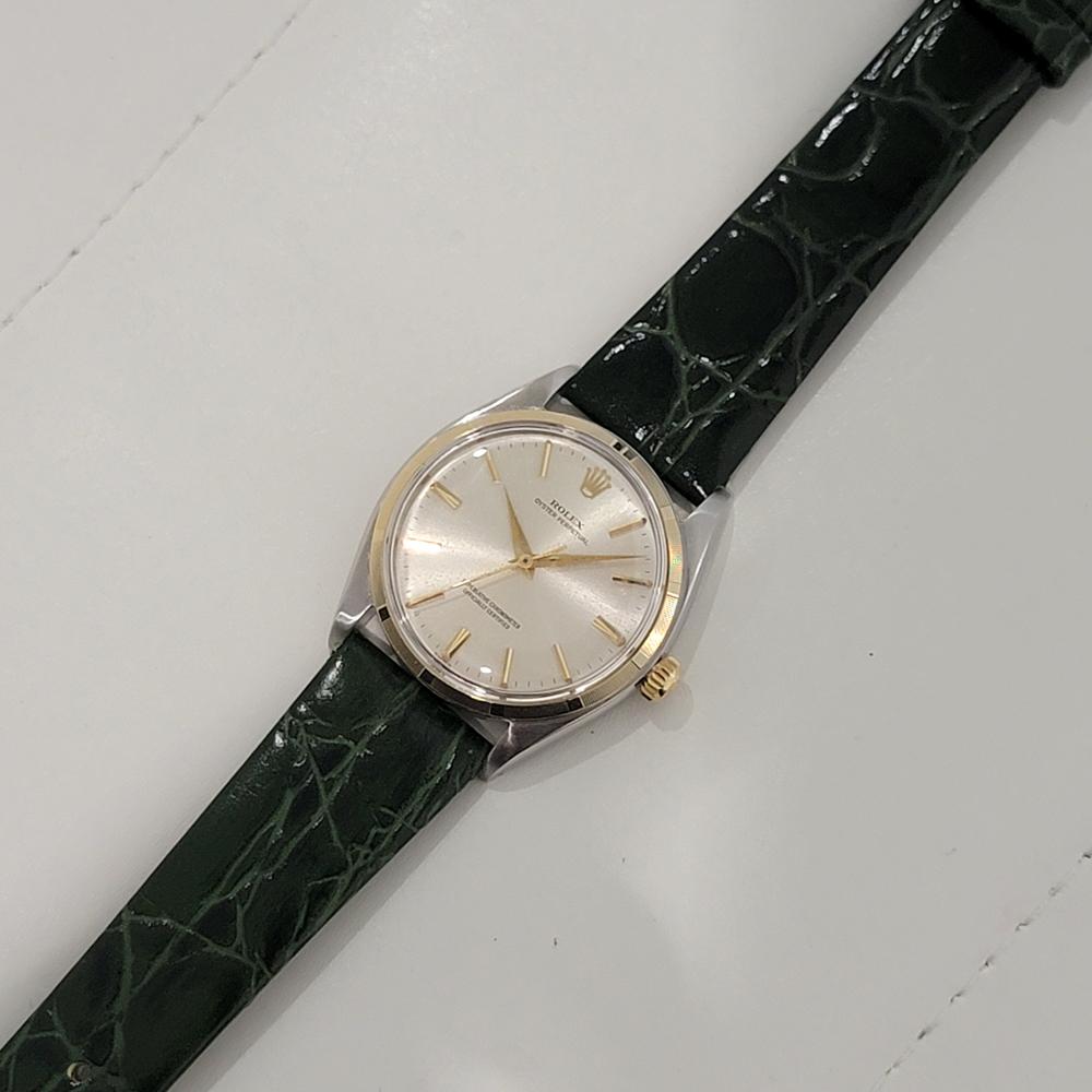 Rolex Oyster Perpetual Uomo Ref 1003 34mm Oro 14k SS Automatico 1960 RA435 4