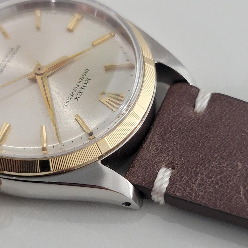 Mens Rolex Oyster Perpetual Ref 1003 34mm 14k Gold SS Automatic 1960s RA435B 2