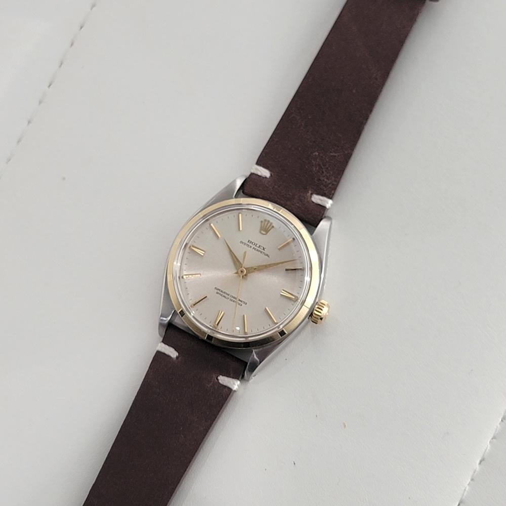 Mens Rolex Oyster Perpetual Ref 1003 34mm 14k Gold SS Automatic 1960s RA435B 3