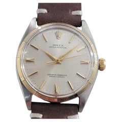 Herren Rolex Oyster Perpetual Ref 1003 34mm 14k Gold SS Automatik 1960er Jahre RA435B