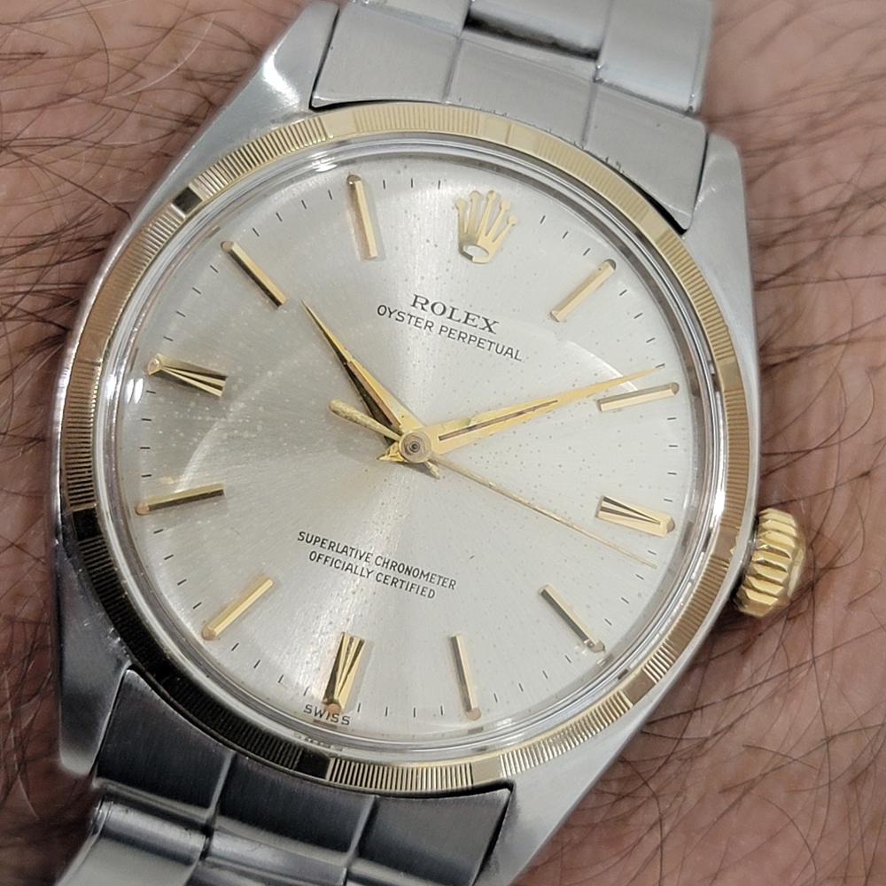 Mens Rolex Oyster Perpetual Ref 1003 34mm 14k Gold SS Automatic 1960s RA435S 10