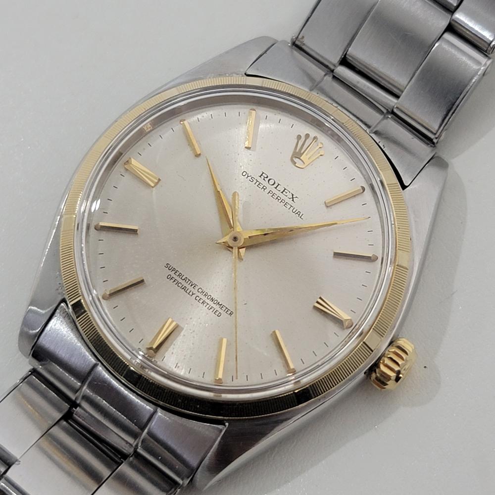 Men's Mens Rolex Oyster Perpetual Ref 1003 34mm 14k Gold SS Automatic 1960s RA435S