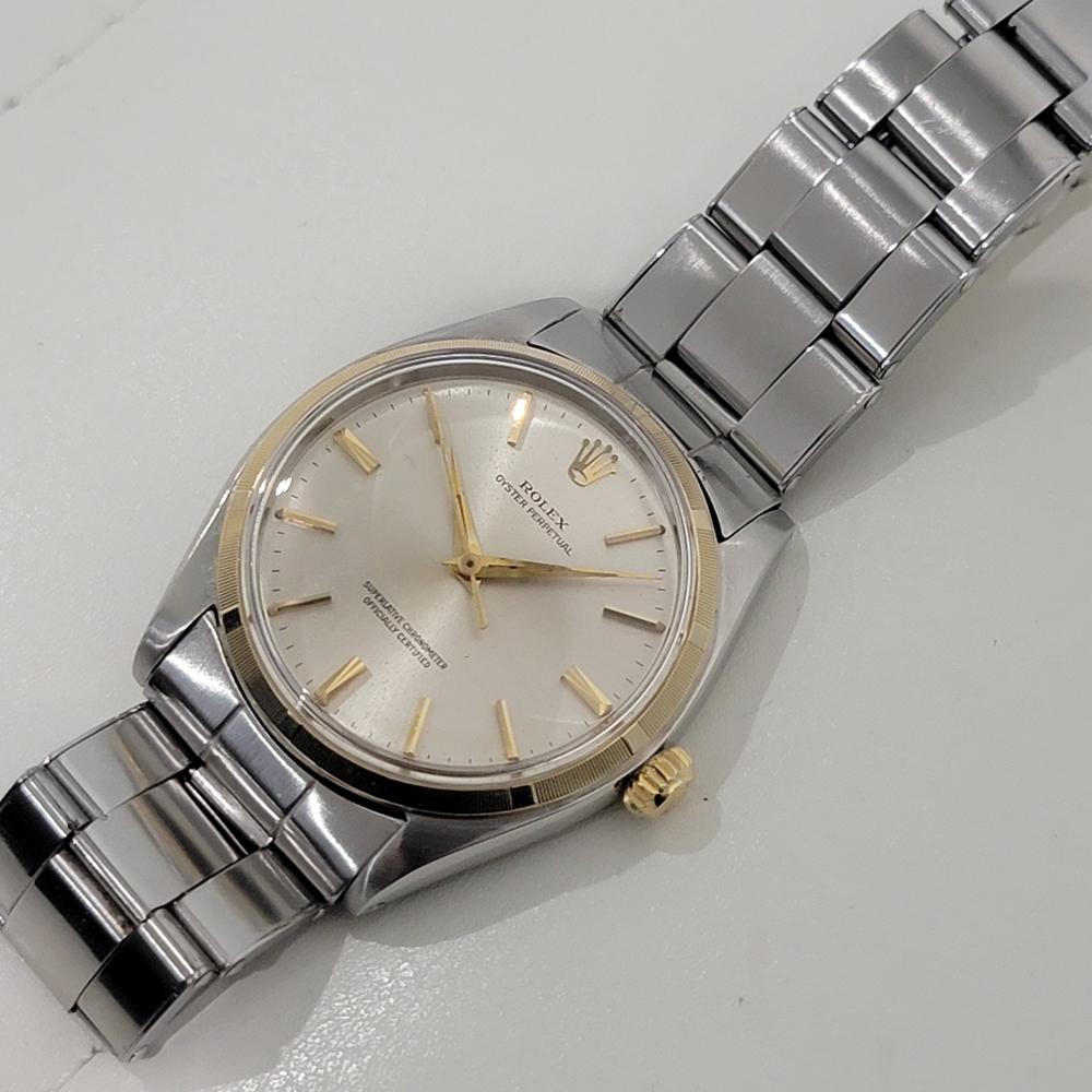 Mens Rolex Oyster Perpetual Ref 1003 34mm 14k Gold SS Automatic 1960s RA435S 3