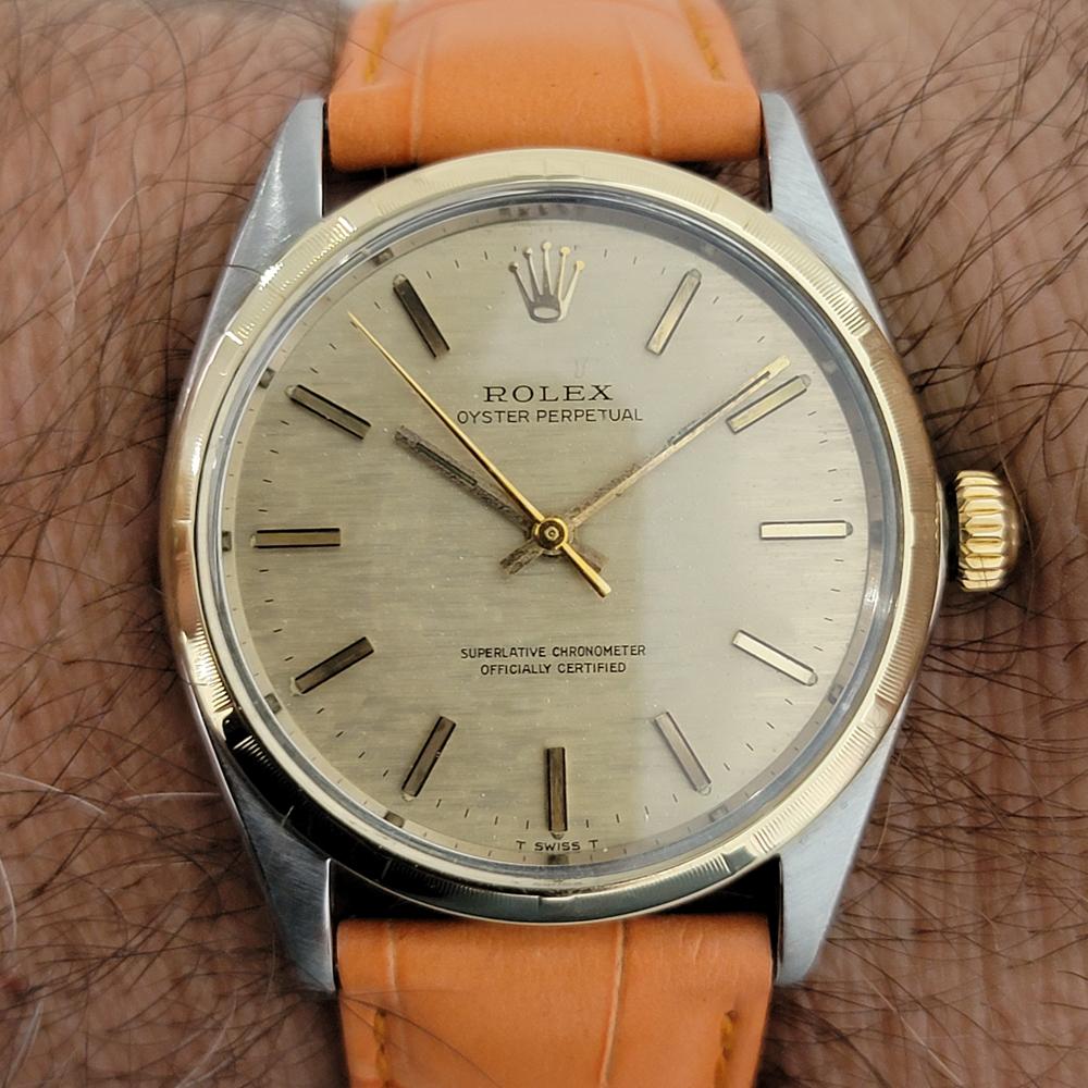Mens Rolex Oyster Perpetual Ref 1003 14k SS Automatic 1960s Vintage RA174 8