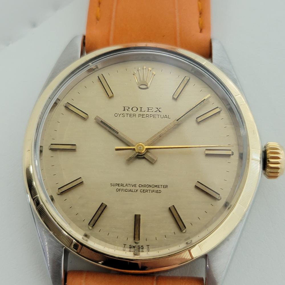 Men's Mens Rolex Oyster Perpetual Ref 1003 14k SS Automatic 1960s Vintage RA174