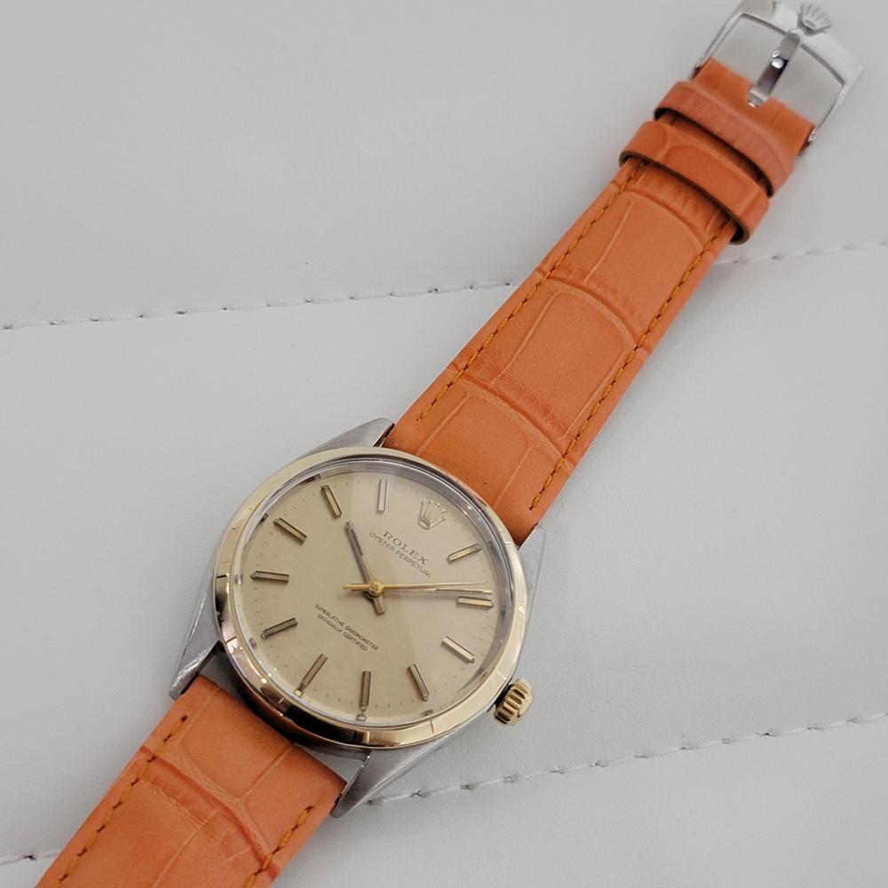 Mens Rolex Oyster Perpetual Ref 1003 14k SS Automatic 1960s Vintage RA174 2