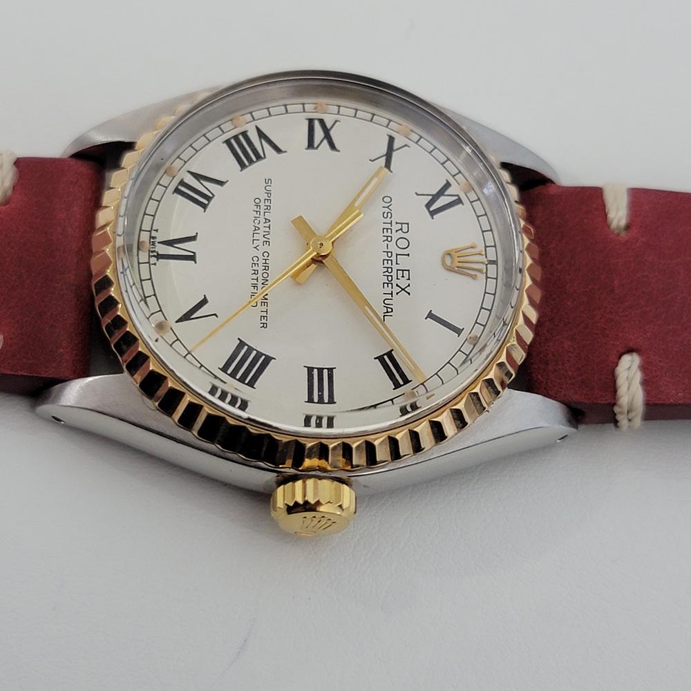 Mens Rolex Oyster Perpetual Ref 1003 34mm 18k SS 1960s Swiss Automatic RA216R For Sale 1