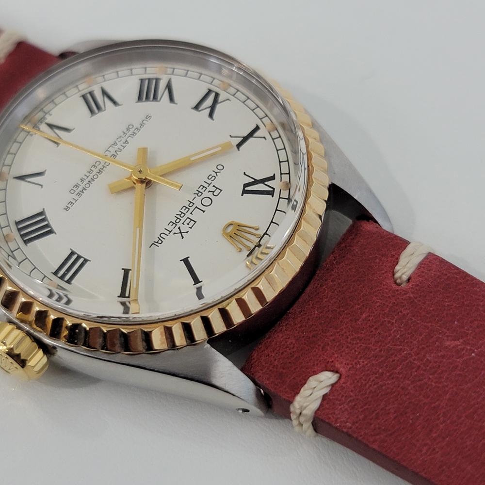 Mens Rolex Oyster Perpetual Ref 1003 34mm 18k SS 1960s Swiss Automatic RA216R For Sale 2