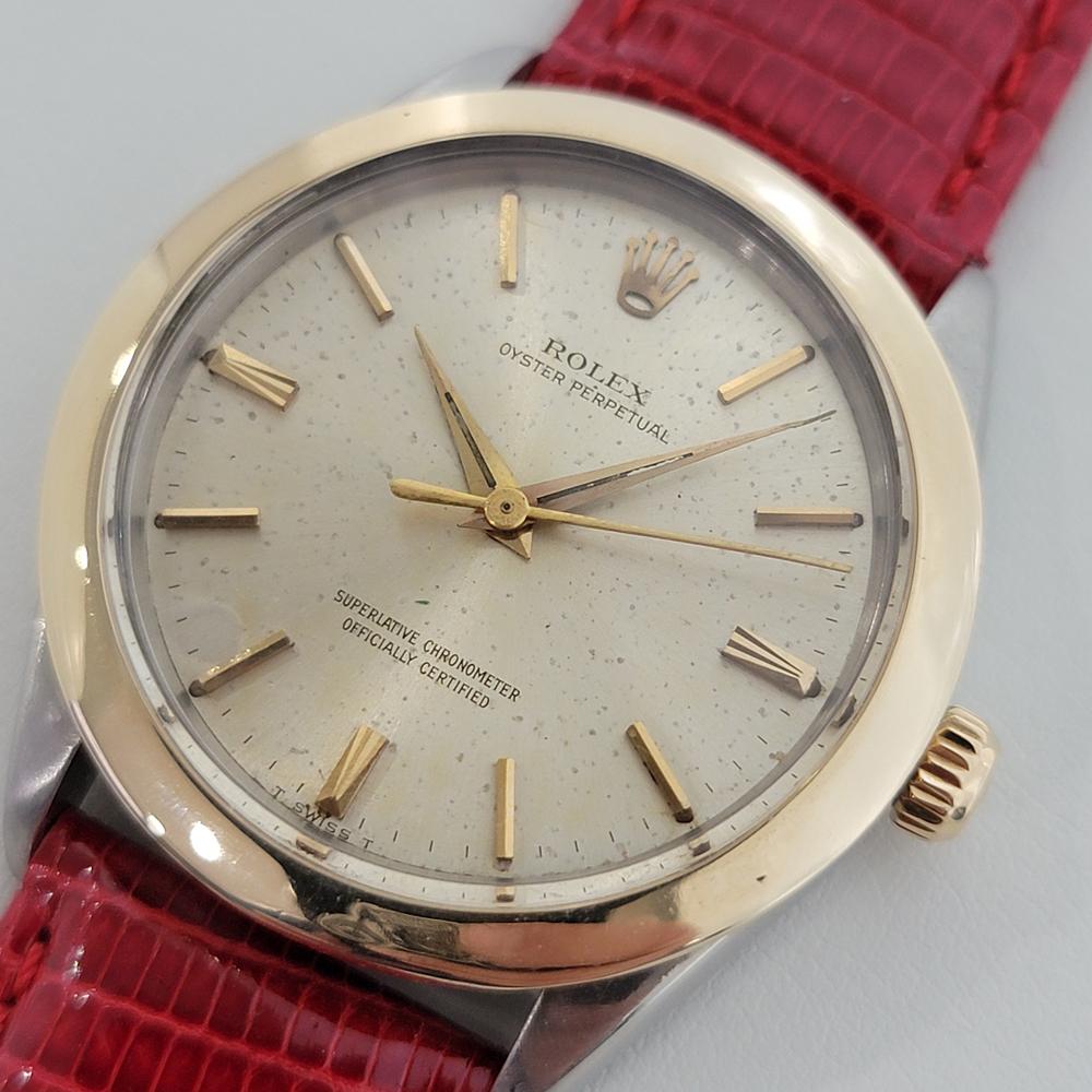 Herren Rolex Oyster Perpetual Ref 1005 14k Gold SS Automatik 1960er Jahre Schweizer RJC204R 1