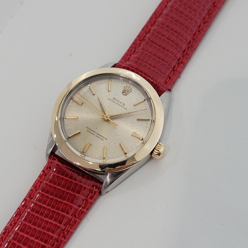 Herren Rolex Oyster Perpetual Ref 1005 14k Gold SS Automatik 1960er Jahre Schweizer RJC204R 2